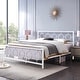 preview thumbnail 1 of 18, Francoise Modern Iron King Bed by Christopher Knight Home