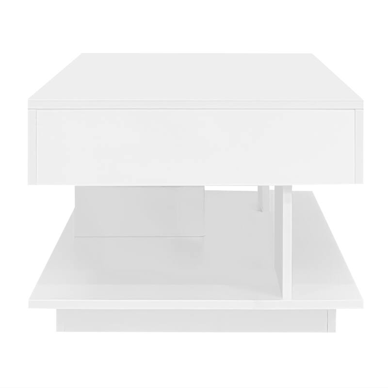 Extendable Coffee Table with Multiple Storage Compartments