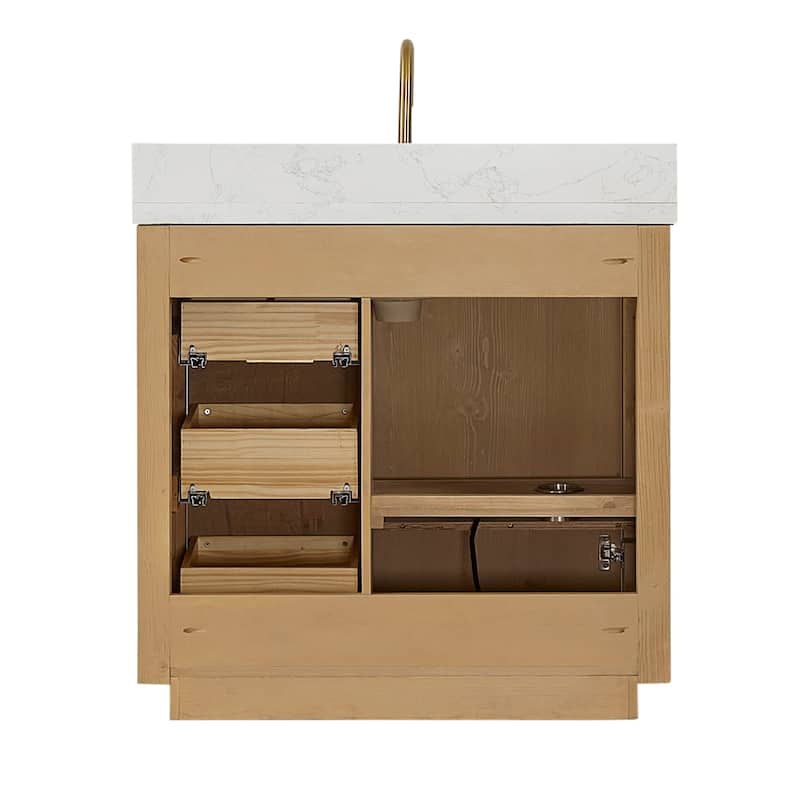 Cadiz Bath Vanity with Composite Stone Top without Mirror