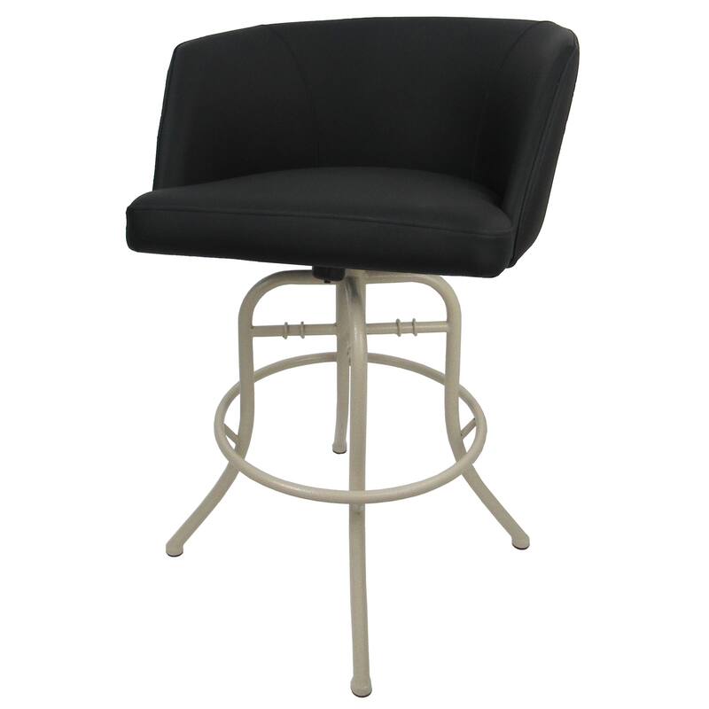 Swivel Tilt Counter 26" or Bar 30" Metal Bar Stool - Joey - Black Lava - Beige - Counter Height
