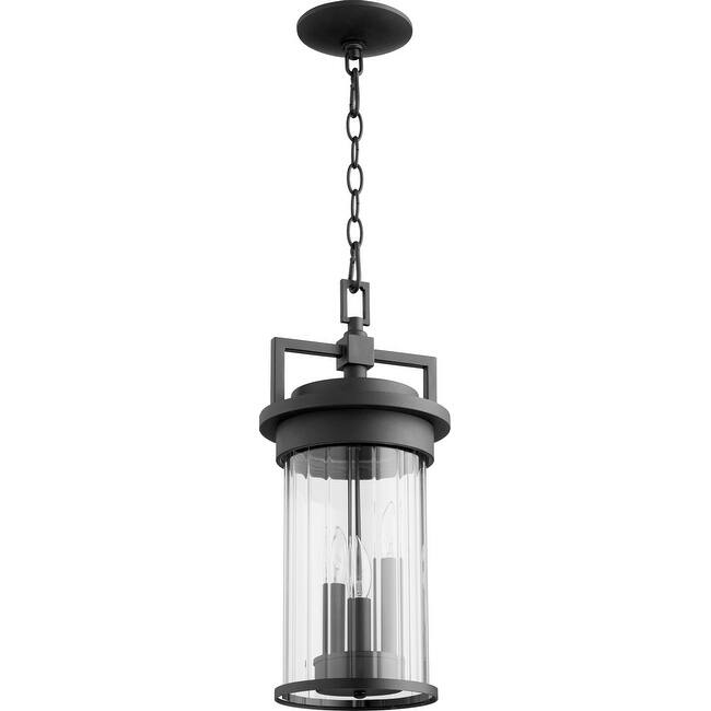 Quorum International Dimas 3 Light 8" Wide Mini Pendant - Noir