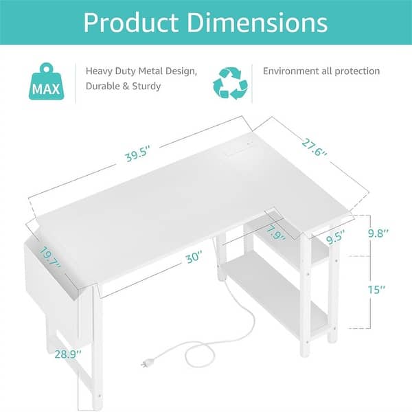 L Shaped Computer Desk - Bed Bath & Beyond - 39907672