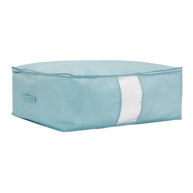 1 Pack Clothes Storage, Storage Bags, Moving Bags for Organizing Bedroom, Clothing, Closet Organizers and Storage with Handles - Blue - 25*17*8in