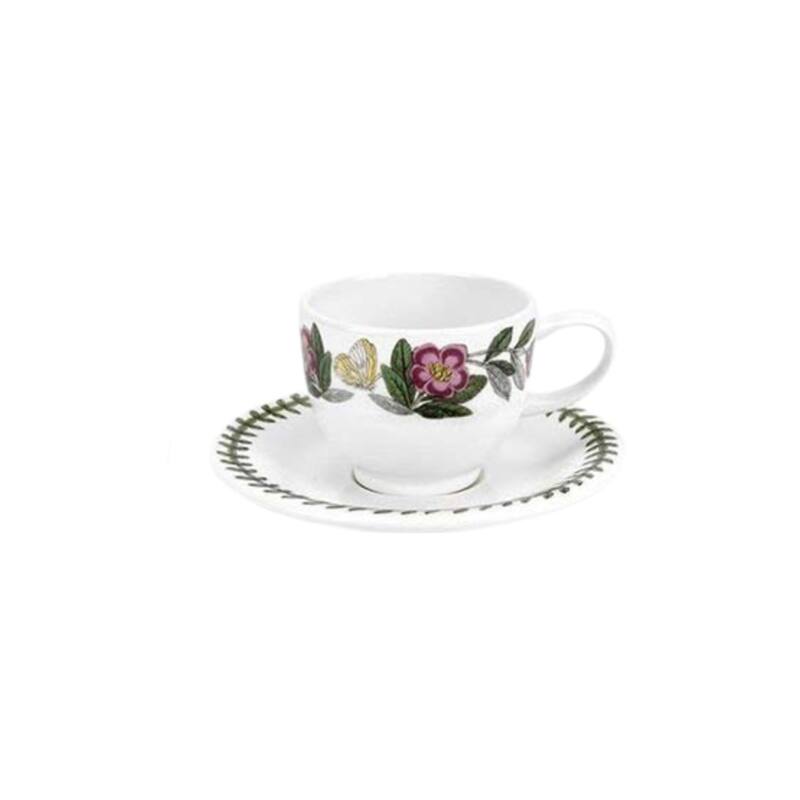 Portmeirion Botanic Garden Espresso Cup and Saucer Set - 3.5 oz
