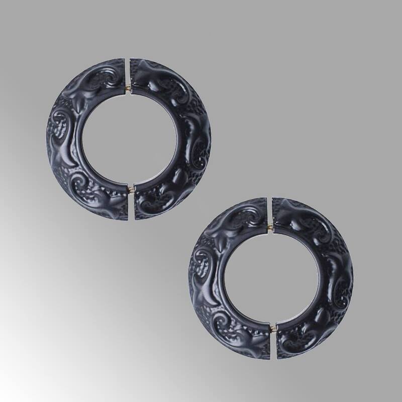 Black Aluminum Radiator Flanges Escutcheon Ring Plate Easy Snap On Plate 1.5" ID 3 1/4" OD IPS Pack of 2 Renovators Supply