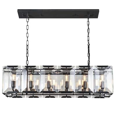 Elegant Lighting Monaco 12 Light 40" Wide Linear Style Chandelier with