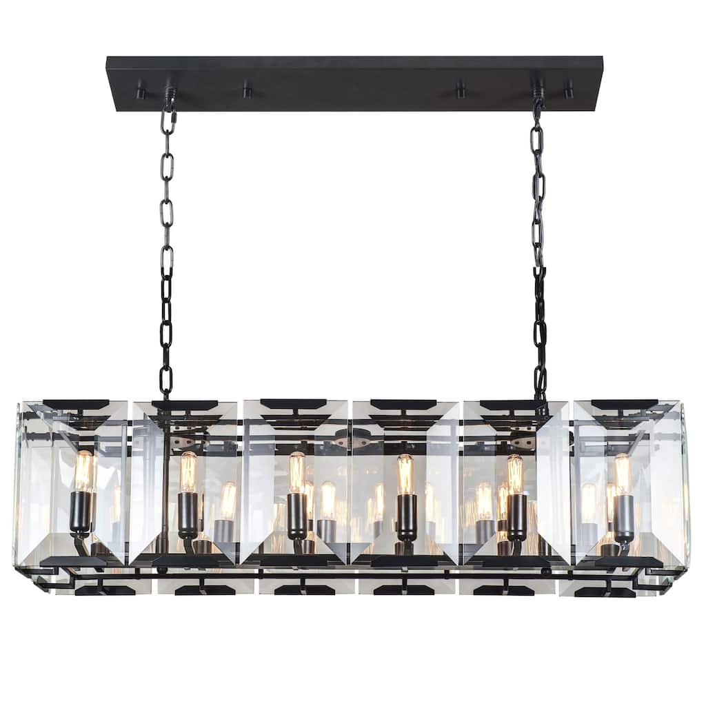 Elegant Lighting Monaco 12 Light 40" Wide Linear Style Chandelier with