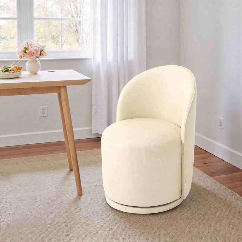 23" W Upholstered Swivel Side Chair for Dining Room, Balcony, Parlour