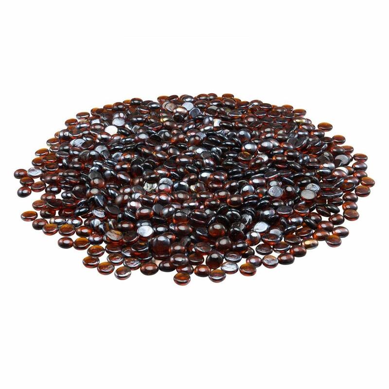 Rich Amber Fireproof Glass Beads 3/4 Inch Heat Resistant for Fire Pits - 3/4 inch