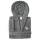 preview thumbnail 6 of 17, Sweet Kids 100% Polyester SUPER PLUSH Double Brushed Hooded Bathrobe - SHARK Grey - L