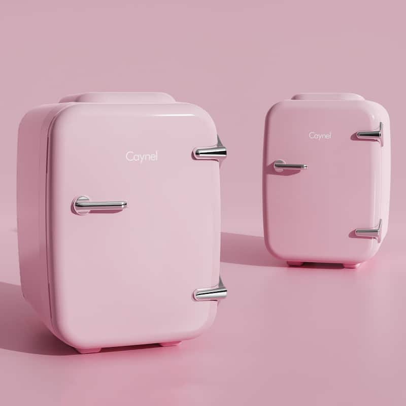 Caynel 4 Liter Portable Cooler and Warmer Mini Fridge for Home, Car