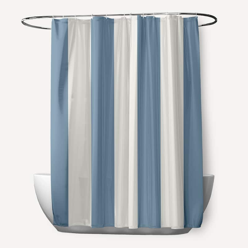 Graduated Stripe Shower Curtain - Dusty Smoke