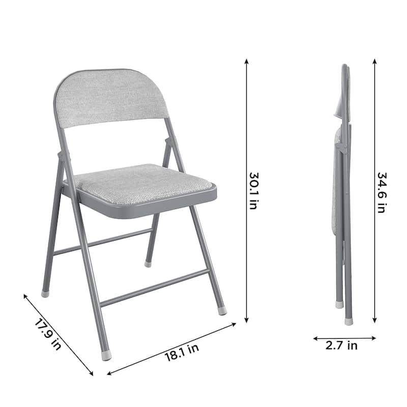 COSCO SmartFold Fabric Folding Chair, 4-Pack