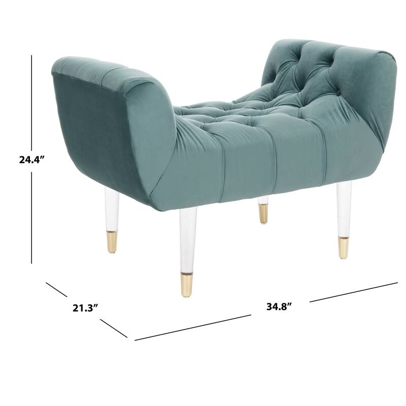 SAFAVIEH Couture Hedie Tufted Acrylic Bench - 35Wx21Dx24H