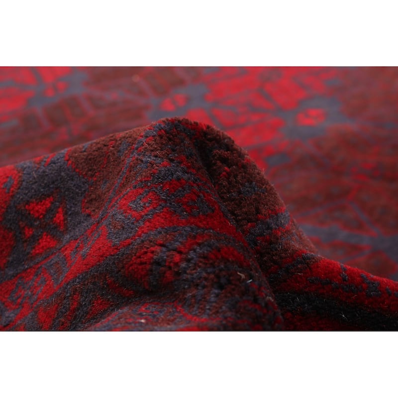 ECARPETGALLERY Hand-knotted Teimani Burgundy Wool Rug - 4'6 x 6'1