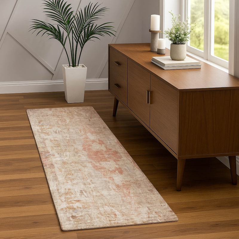 Machine Washable Indoor/ Outdoor Muted Ombre Chantille Rug