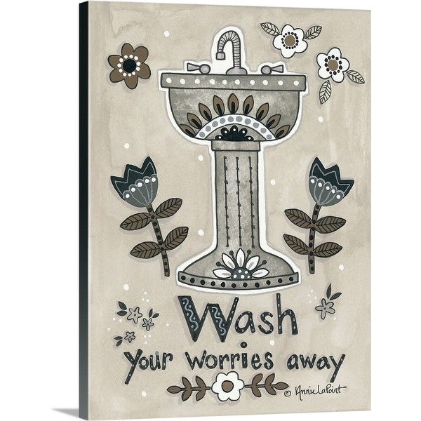 "Wash Your Worries Away" Canvas Wall Art