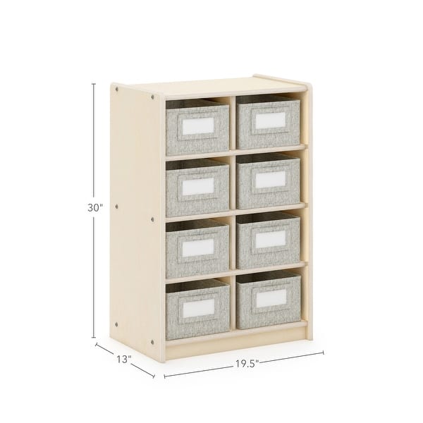 dimension image slide 0 of 3, Guidecraft EdQ Essentials 8 Cubby Bin Storage Organizer 30"