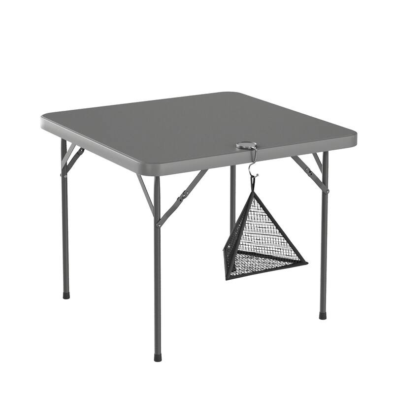 34" Folding Square Table Portable Plastic Dining Card Table for Kitchen or Outdoor Party Wedding Event