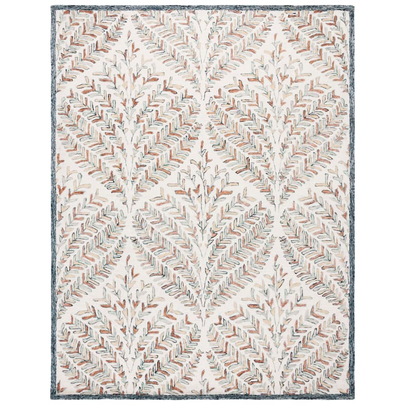 SAFAVIEH Handmade Capri Kert Wool Rug - 11' x 15' - Ivory/Green