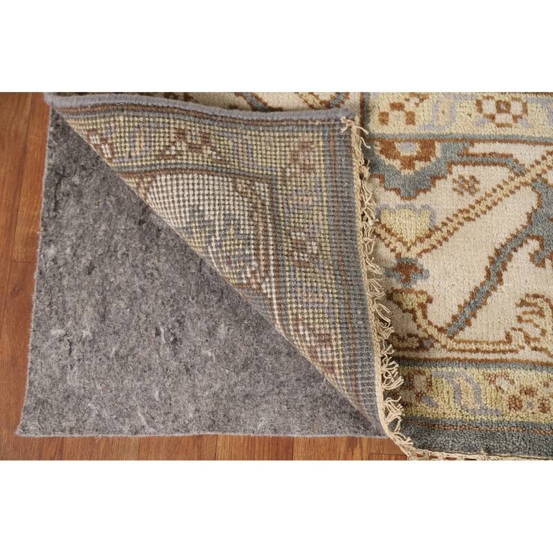 Gray Oushak Oriental Area Rug Handmade Wool Carpet - 7'11"x 9'8"