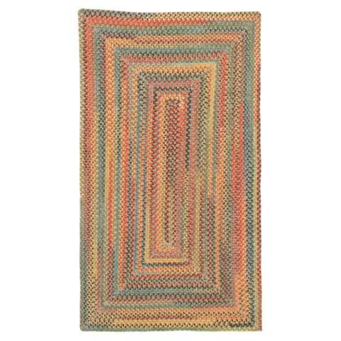ECARPETGALLERY Braid weave Bailey Solid Multi Color Cotton Rug - 3'0 x 5'0