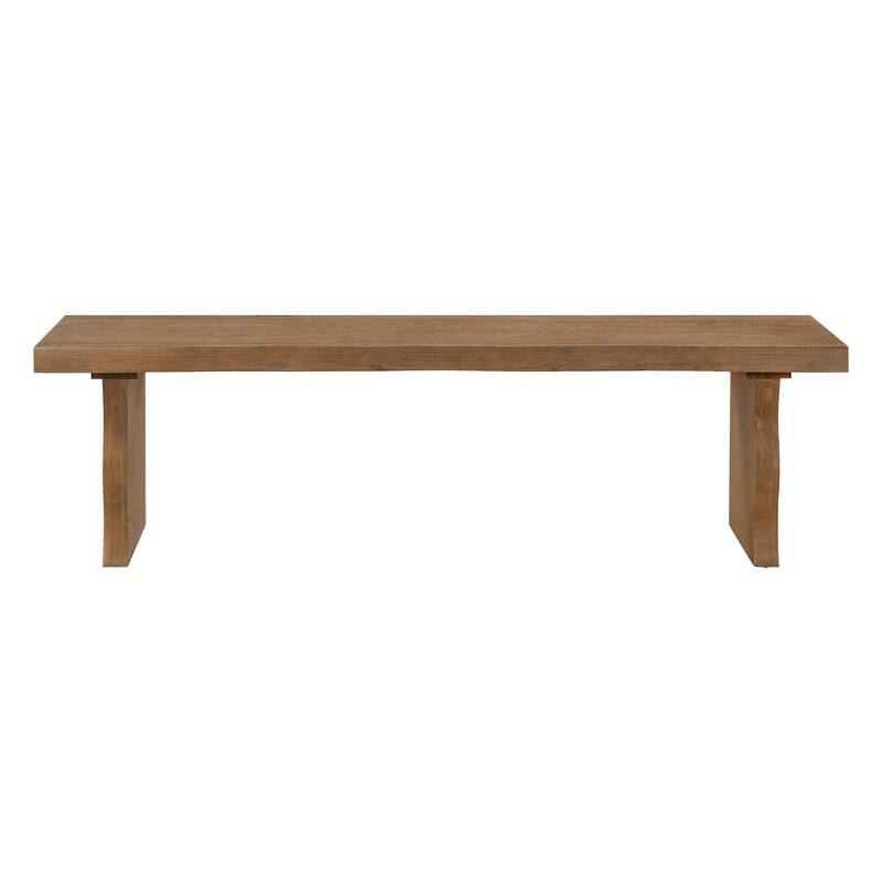 Christopher Knight Home - Nordic Rustic Pine Wood Dining Bench with Sculpted Legs
