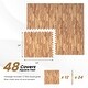 preview thumbnail 2 of 8, Gymax 12 Pieces EVA Foam Floor Interlocking Tile Mat w/ Natural Wood