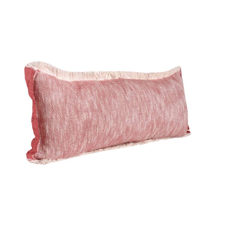 Sevita Two-Tone Cotton Fringe Throw Pillow