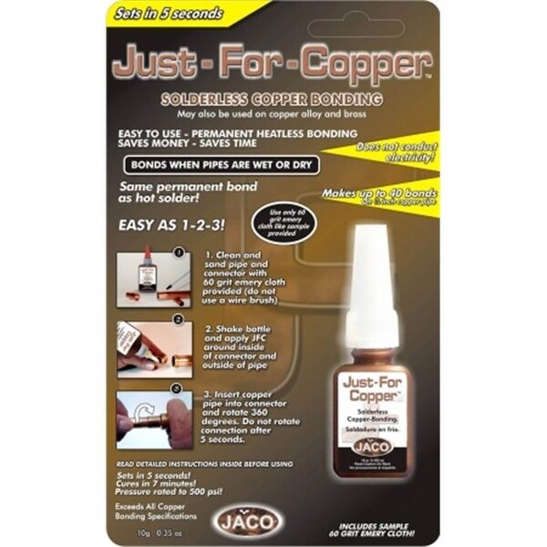 just for copper instructions Jackson industries jfc010 0. 35 ounce just for copper solderless.