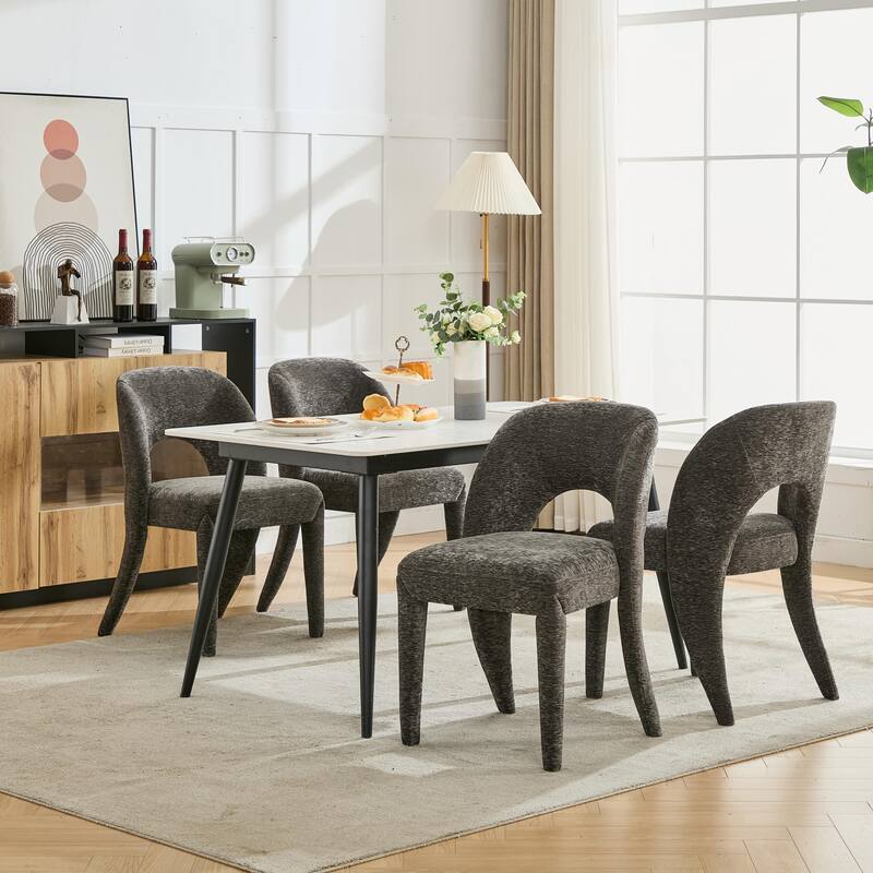 Metal Legs Dining Chair,Cushion Is Comfortable,Design Is Simple