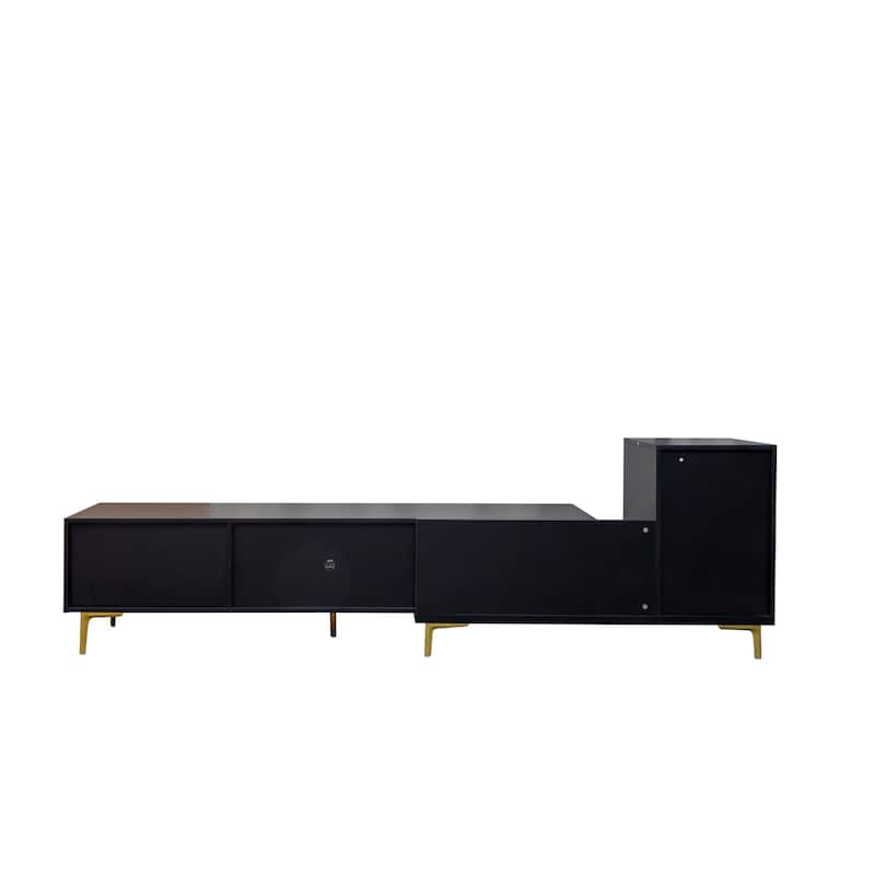 Wood Extendable Entertainment Center with Storage for 89" TVs