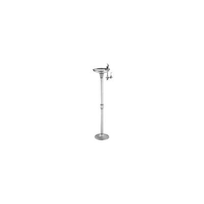 Haws Single bubbler drinking fountain with galvanized pipe pedestal