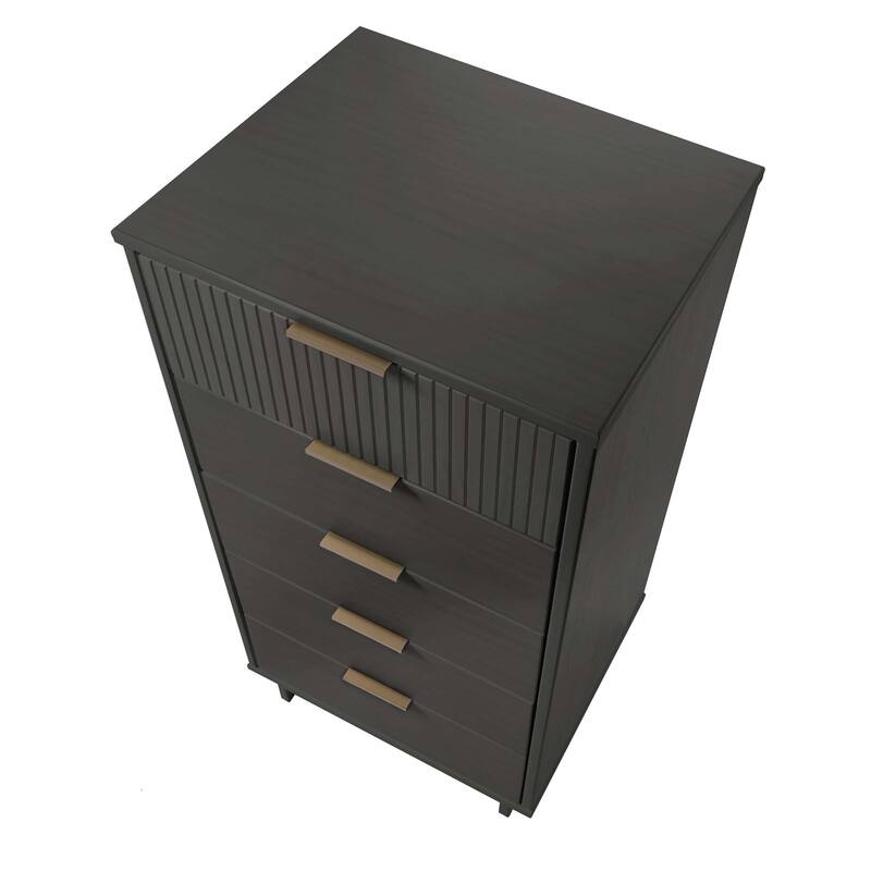 Manhattan Comfort 3-Piece Granville Modern Solid Wood Dresser Chest and Nighstand Set.