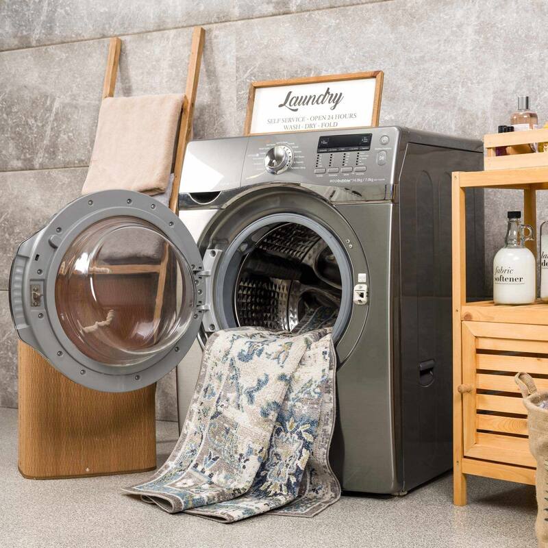 Hauteloom Cabacungan Hallway, Kitchen Machine Washable Runner Rug - Black, Taupe, Peach - 2'7" x 7'3"