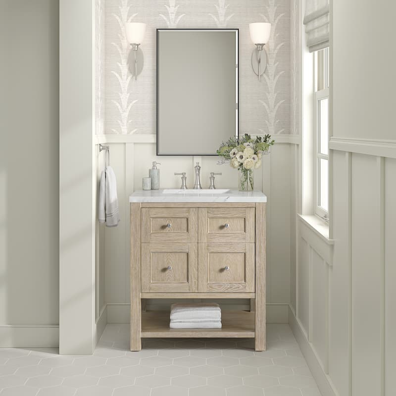 James Martin Vanities Breckenridge 30" Single Vanity, Whitewashed Oak