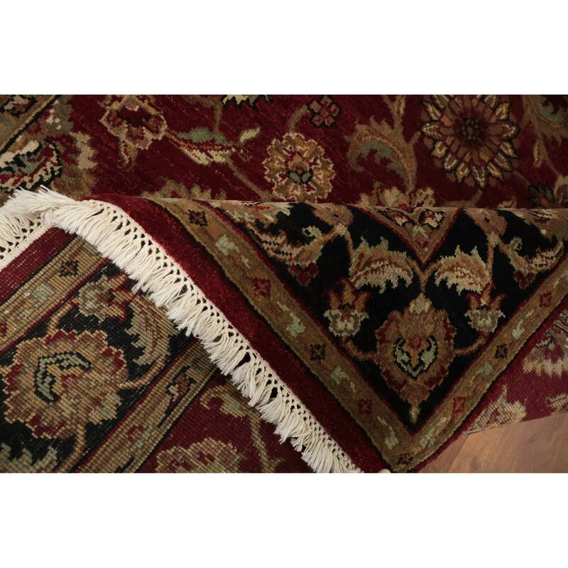 Hand Knotted Oriental 100% Wool Carpet Traditional Floral Red Agra Area Rug - 6' 1'' X 4' 1''