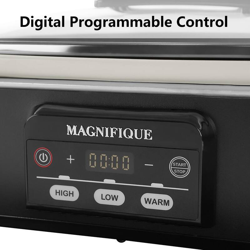 Black Programmable slow cooker for Family Dinner
