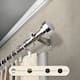 InStyleDesign Bowler Adjustable Curtain Rod - 48 to 84 inches - Satin Nickel