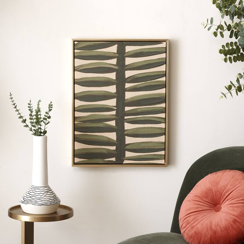 SAFAVIEH Havasxon Beanstalk 18 x 24 Framed Linen Canvas Wall Art - 16.9 In. W x 0.03 In. D x 23 In. H