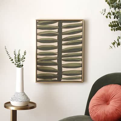 SAFAVIEH Havasxon Beanstalk 18 x 24 Framed Linen Canvas Wall Art - 16.9 In. W x 0.03 In. D x 23 In. H