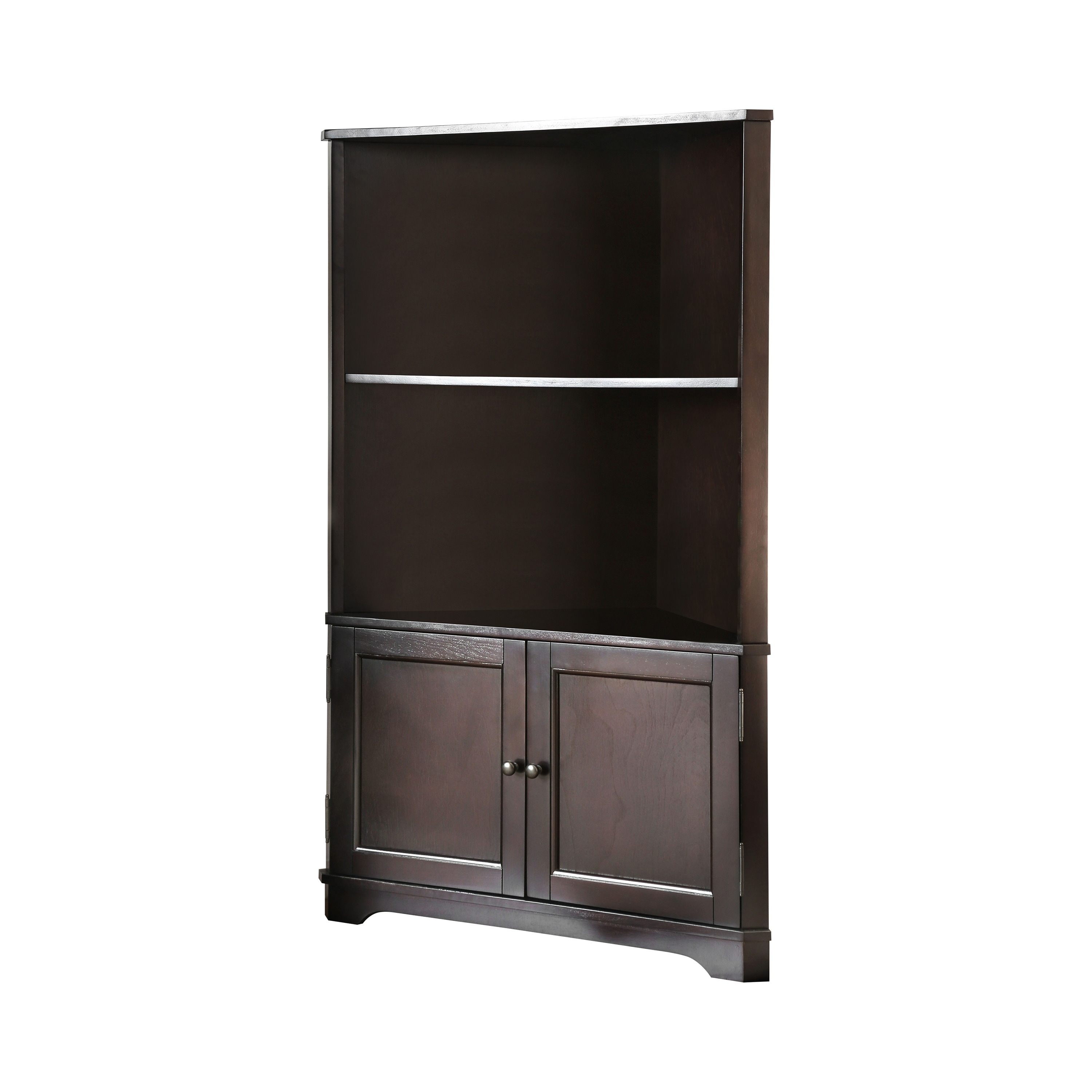 Furniture of america varl contemporary solid wood corner bookshelf deals