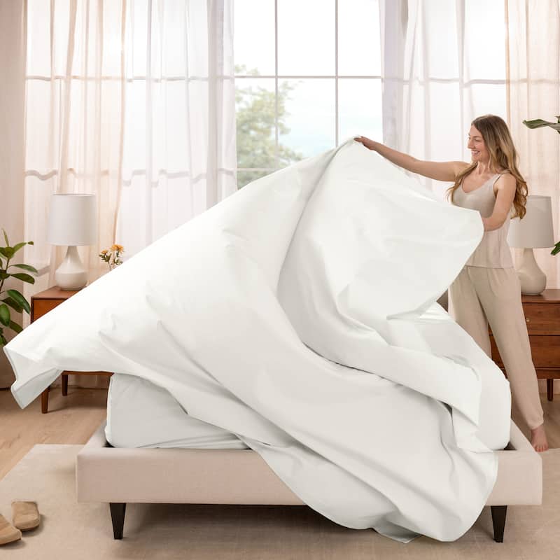 Bare Home Organic Cotton Sheet Set - Crisp Percale Weave