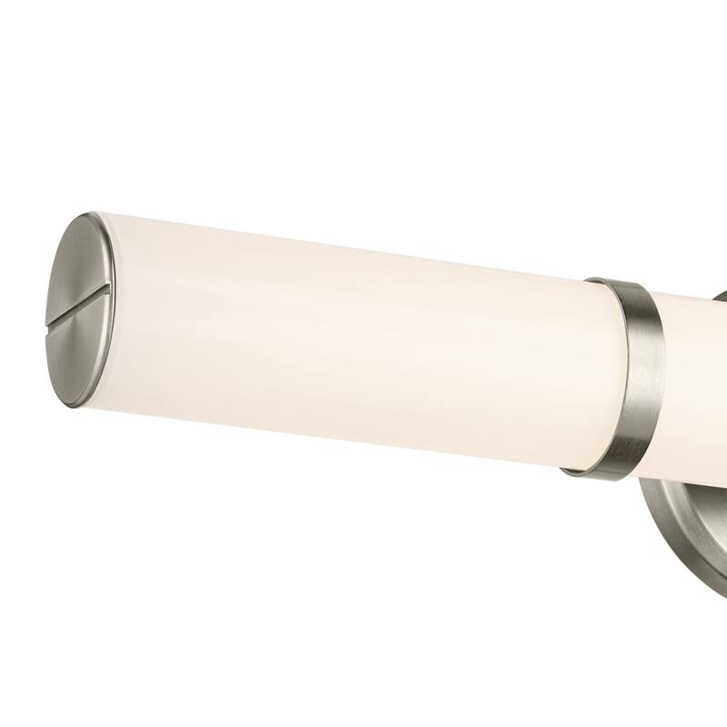 Kichler Lighting Rosh 24.25" Bath Bar Medium LED with White Glass in Brushed Nickel