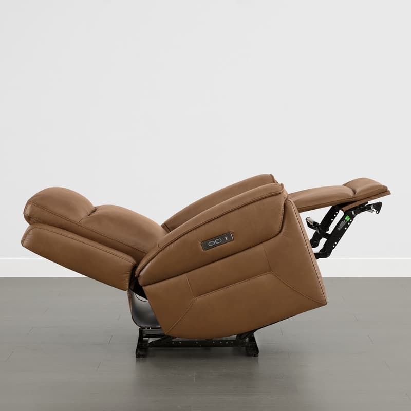 Spruce & Spring Dual Motors Genuine Leather Zero Gravity Recliner with Power Headrest