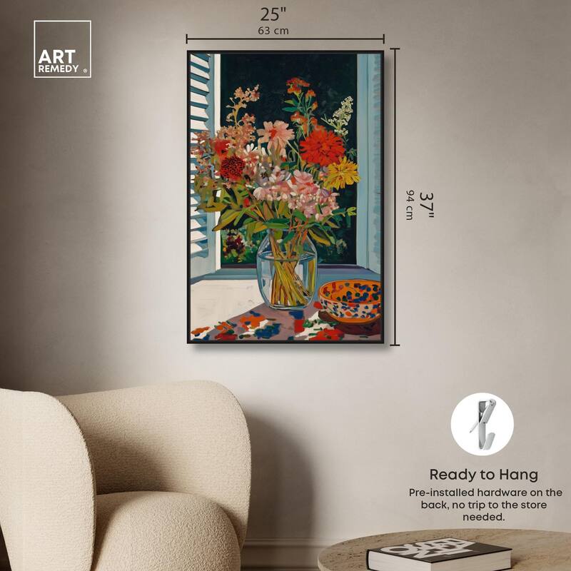 Vase on a Windowsill Canvas by Art Remedy