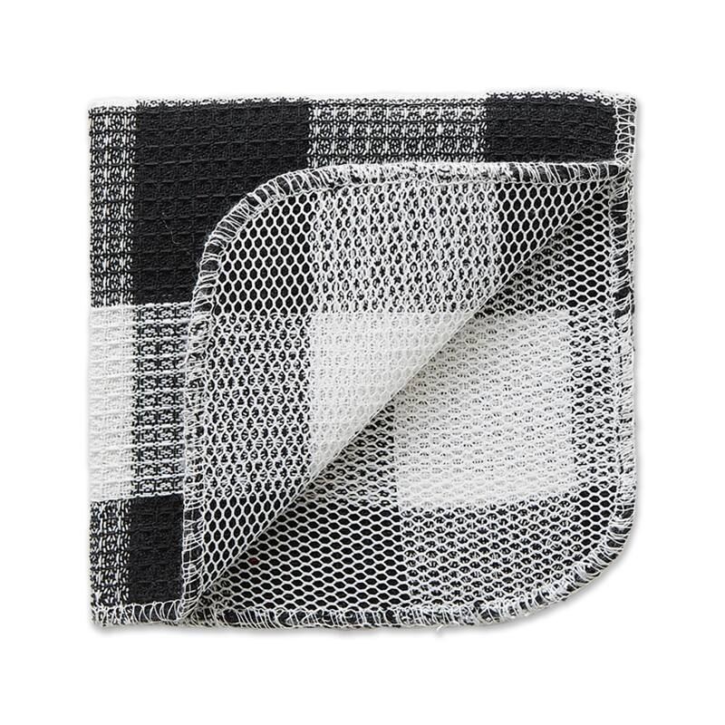 DII Black Buffalo Check Scrubber Dishcloth Set of 6