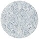 preview thumbnail 23 of 32, SAFAVIEH Handmade Ikat Madyson Wool Rug 6' Round - Silver/Grey - Round