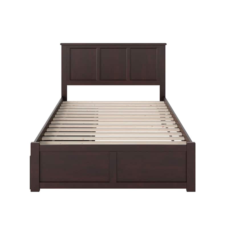 Platform Bed with Drawers - Modern Storage Bed Frame - Mattress Ready - Includes Turbo Charger