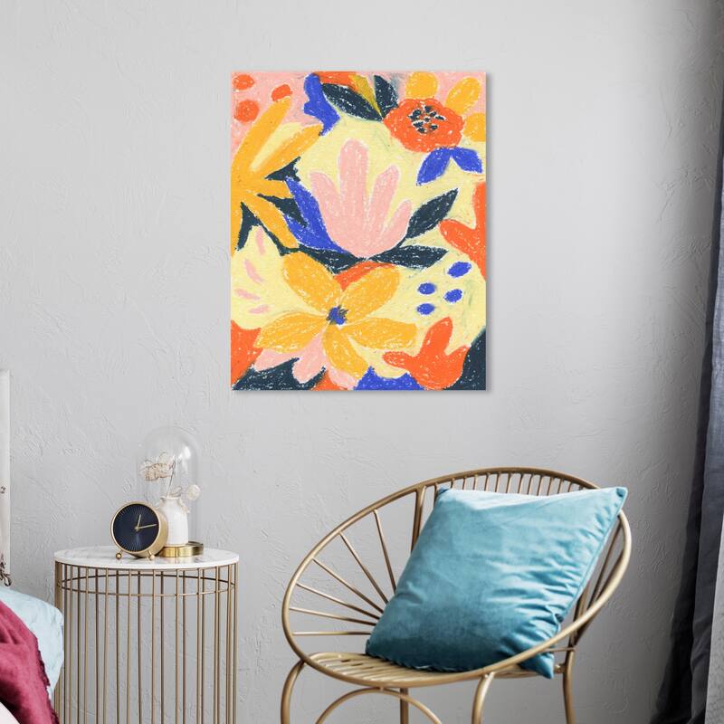 Wynwood Studio Canvas Floral and Botanical Flower from the Park Yellow Modern & Contemporary Wall Art Canvas Print - 20 x 24